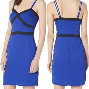 2/$30 Bebe NWT Sheath Dress 14 Cobalt Blue Short Sweetheart Neckline Date Night